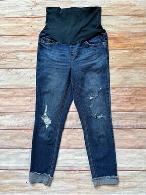 INDIGO POPPY Skinny Distressed Maternity Jeans Sz L